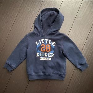 Jumping Beans Toddler Boy little kicker soccer navy hooded sweatshirt size 24M